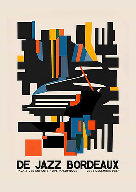 Jazz Bordeaux Poster