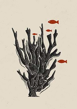 Coral Reef Minimalist Art