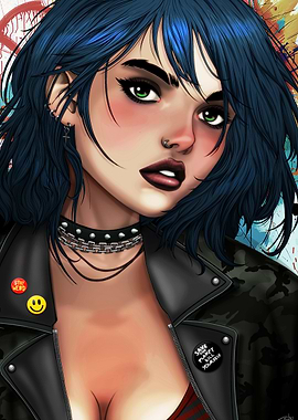 Punk Rock Girl Portrait