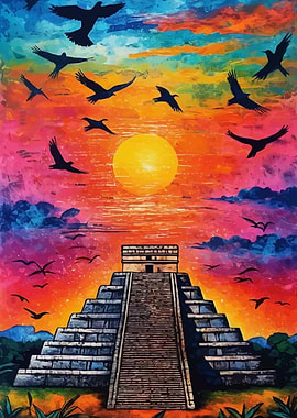 Chichén Itzá Pyramid Sunset