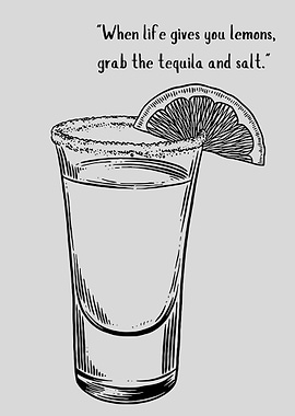 Tequila Shot with Lemon