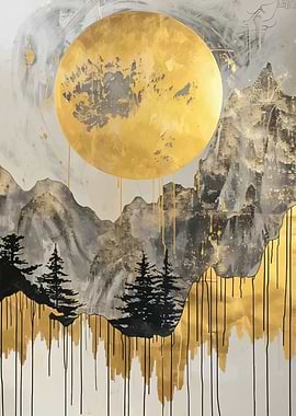 Golden Mountain Moon