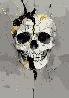 Cracked Skull Art