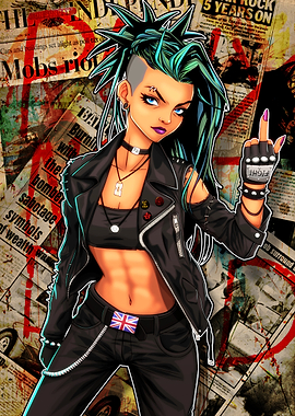 Punk Rock Girl Illustration