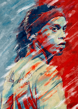 Ronaldinho Watercolor Portrait