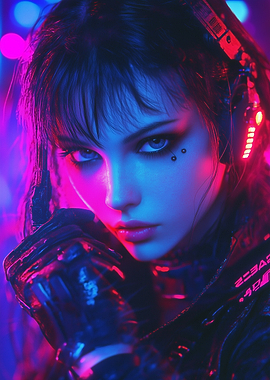 Cyberpunk Woman Portrait