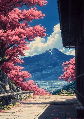 Cherry Blossom Mountain View
