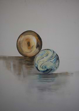 Two Marbles Still Life