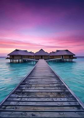 maldives Sunset Overwater Bungalows