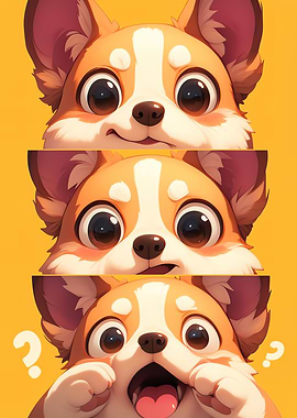 The many faces of a cute and funny pup