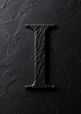 Matte Black Letter I