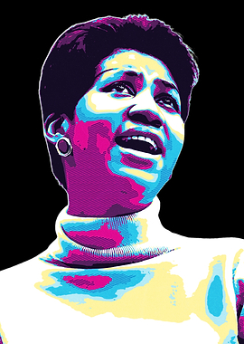 Aretha Franklin Pop Art Portrait