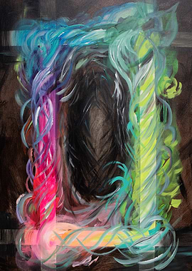 Abstract Painting with Swirls