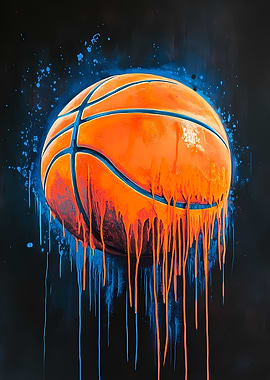 Dripping Basketball Art