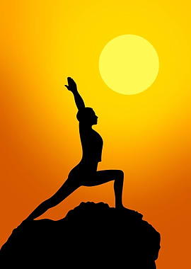 Yoga Silhouette at Sunset