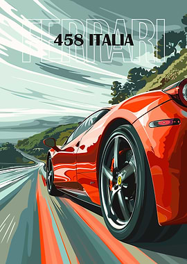 Ferrari 458 Italia Poster