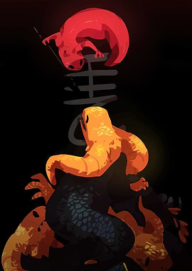 Red and Orange Lizards