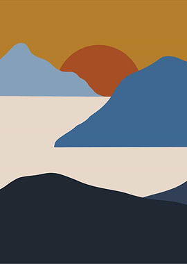 Sunset Mountain Landscape