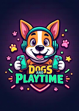 Dogs and Playtime Gaming Logo