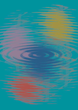Abstract Colorful Water Ripples