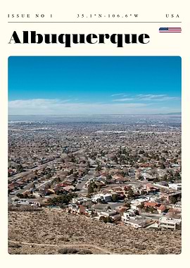 Albuquerque New Mexico Travel Art Poster