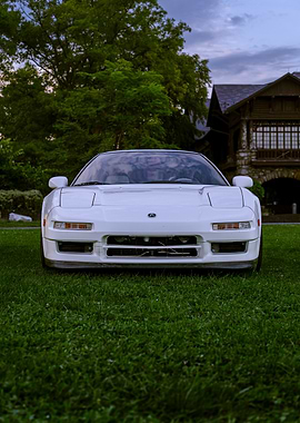 White Honda NSX