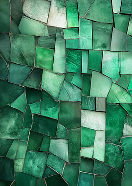 Green Mosaic Wall