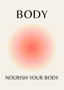 Body Nourishment Poster, Wellness Quote