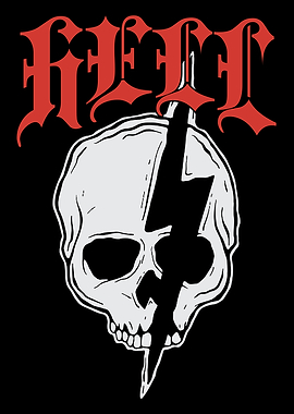 Skull and Lightning Bolt