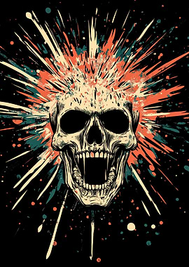 Screaming Skull Explosion