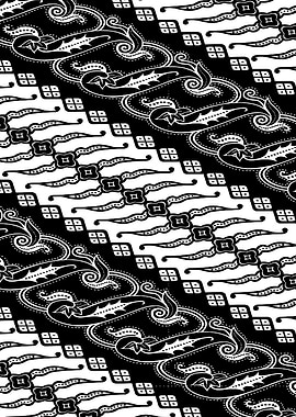 Black and White Batik Pattern