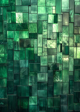 Green Tile Wall