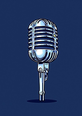 Vintage Microphone Illustration