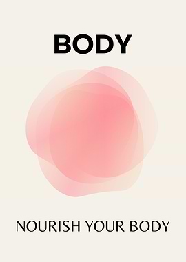 Body Nourishment Poster, Self-Love Quote