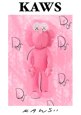 Kaws Dior Pink Figure