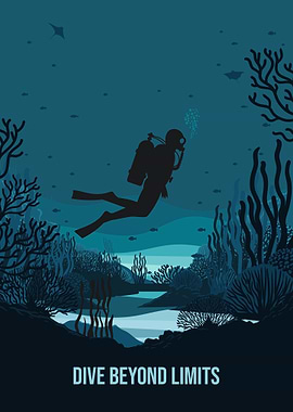 Dive Beyond Limits, Scuba Diver Underwater
