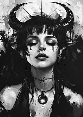Demonic Woman Portrait