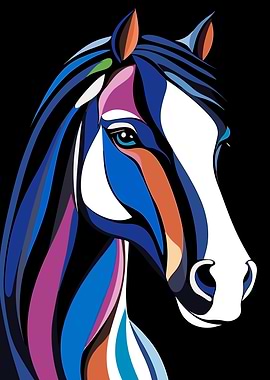 Abstract Horse Portrait