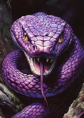 Purple Snake Illustration