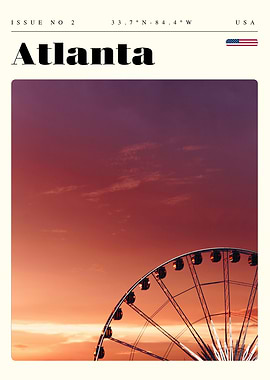 Atlanta Georgia Travel Art Poster