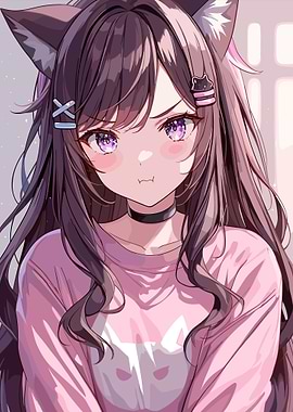 Anime Girl with Cat Ears