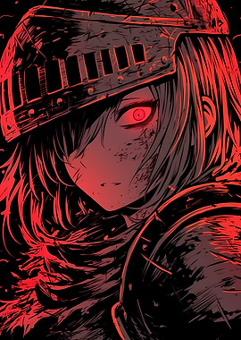 Red-Eyed Warrior Girl