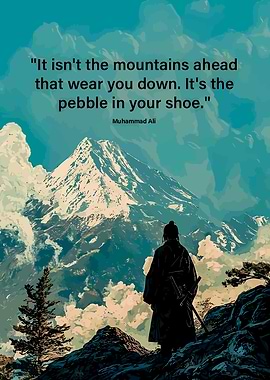 Muhammad Ali Quote Mountain