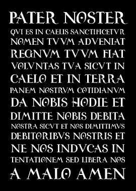 Pater Noster Text Art