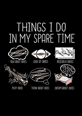 Funny Oboe Instrument Player Kids Music Oboe