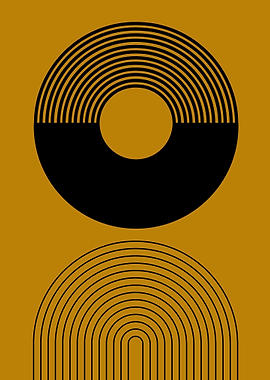 Black and Gold Abstract Art