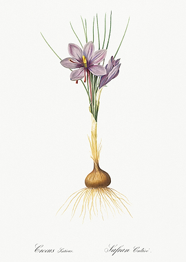 Saffron Crocus Illustration