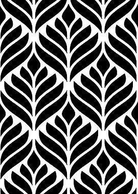 Black and White Floral Pattern