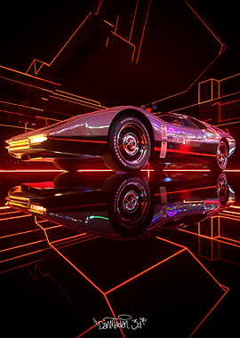 Retro Futuristic Car