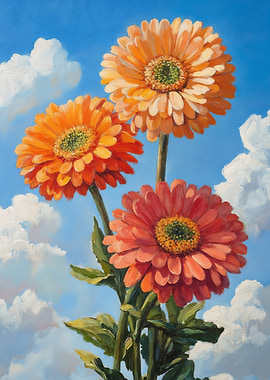 Bloom in Gerbera Daisies